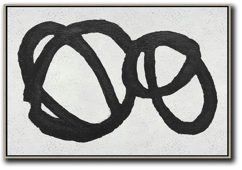 Contemporary Art Wall Decor,Oversized Horizontal Minimal Art On Canvas - Hand Painted Original Art